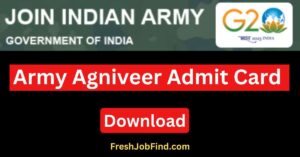 Army Agniveer CCE Admit Card 2024