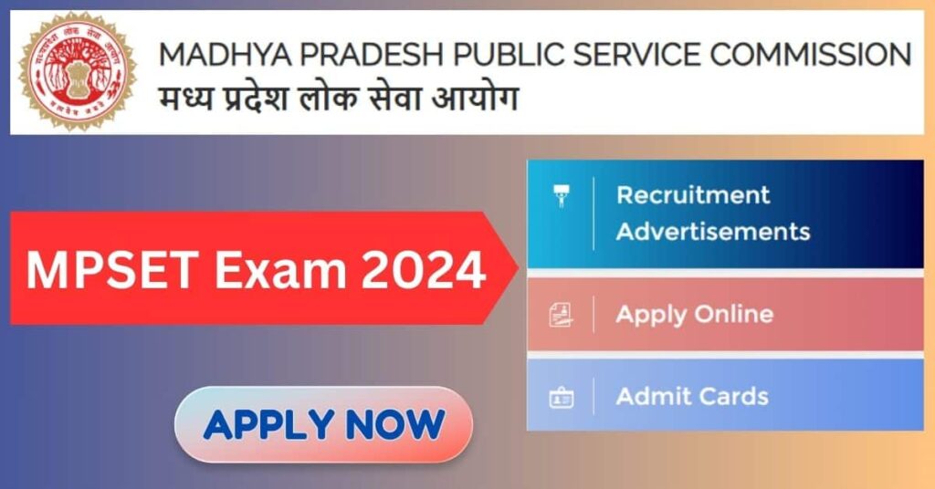 MP SET Exam Date 2024