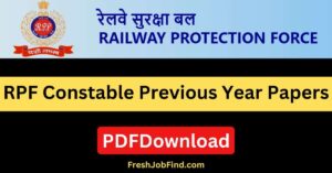 RPF Previous Year Question Paper pdf Download